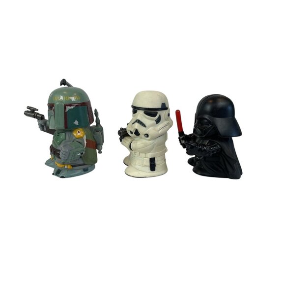 Star Wars Palm Talker Boba Fett Stormtrooper Darth Vader 4in Figures By Tomy - Picture 4 of 11